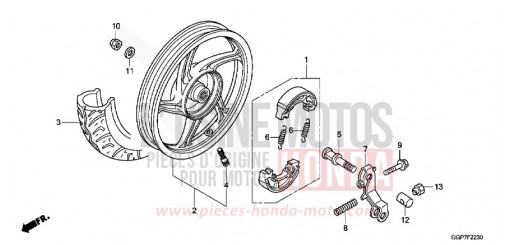 ROUE ARRIERE NSC50T2E de 2014
